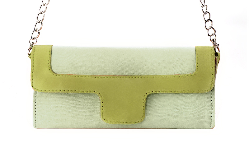 Meadow green women's dress clutch, for weddings, ceremonies, cocktails and parties. Profile view - Florence KOOIJMAN